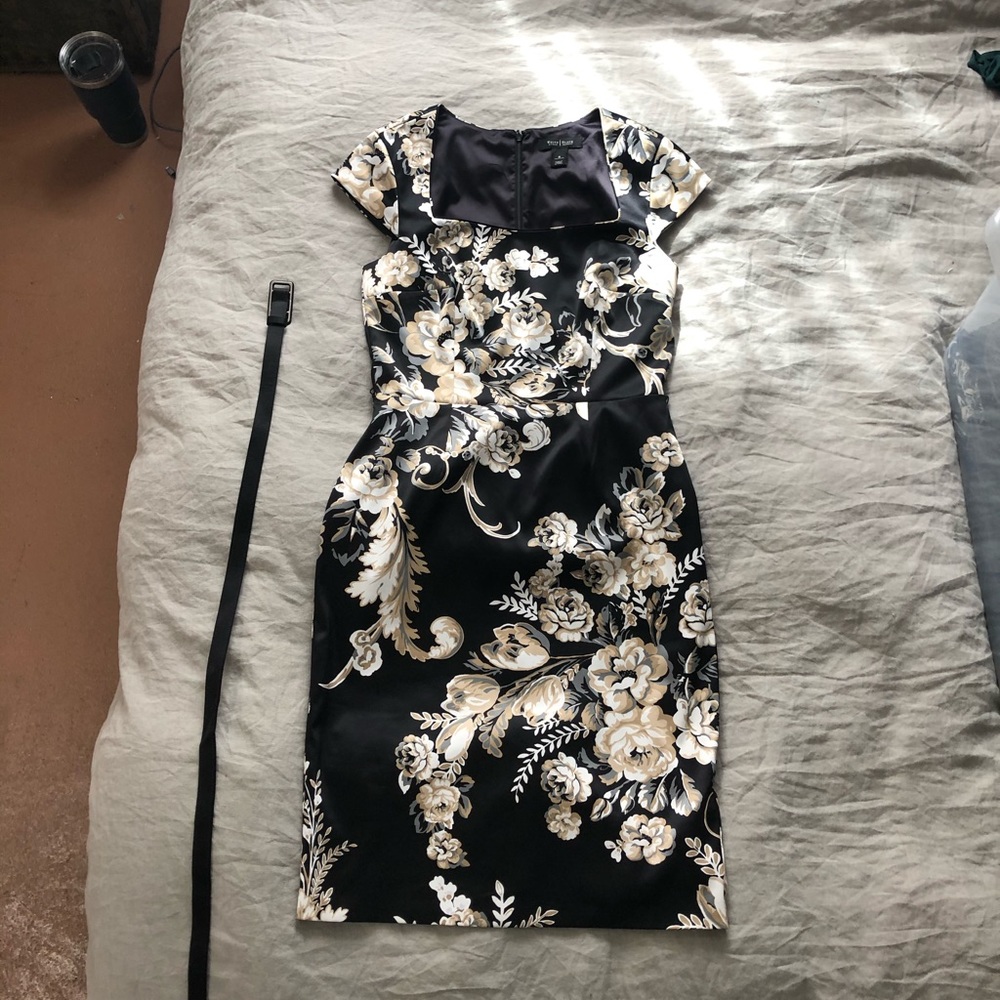 White House Black Market Floral Sheath Dress